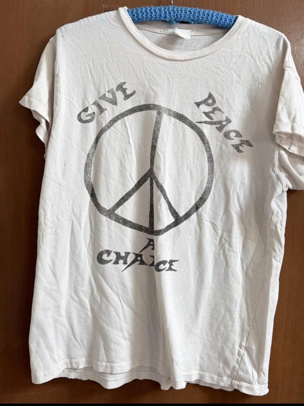 MadeWorn White John Lennon Double-Sided Peace T shirt RARE
